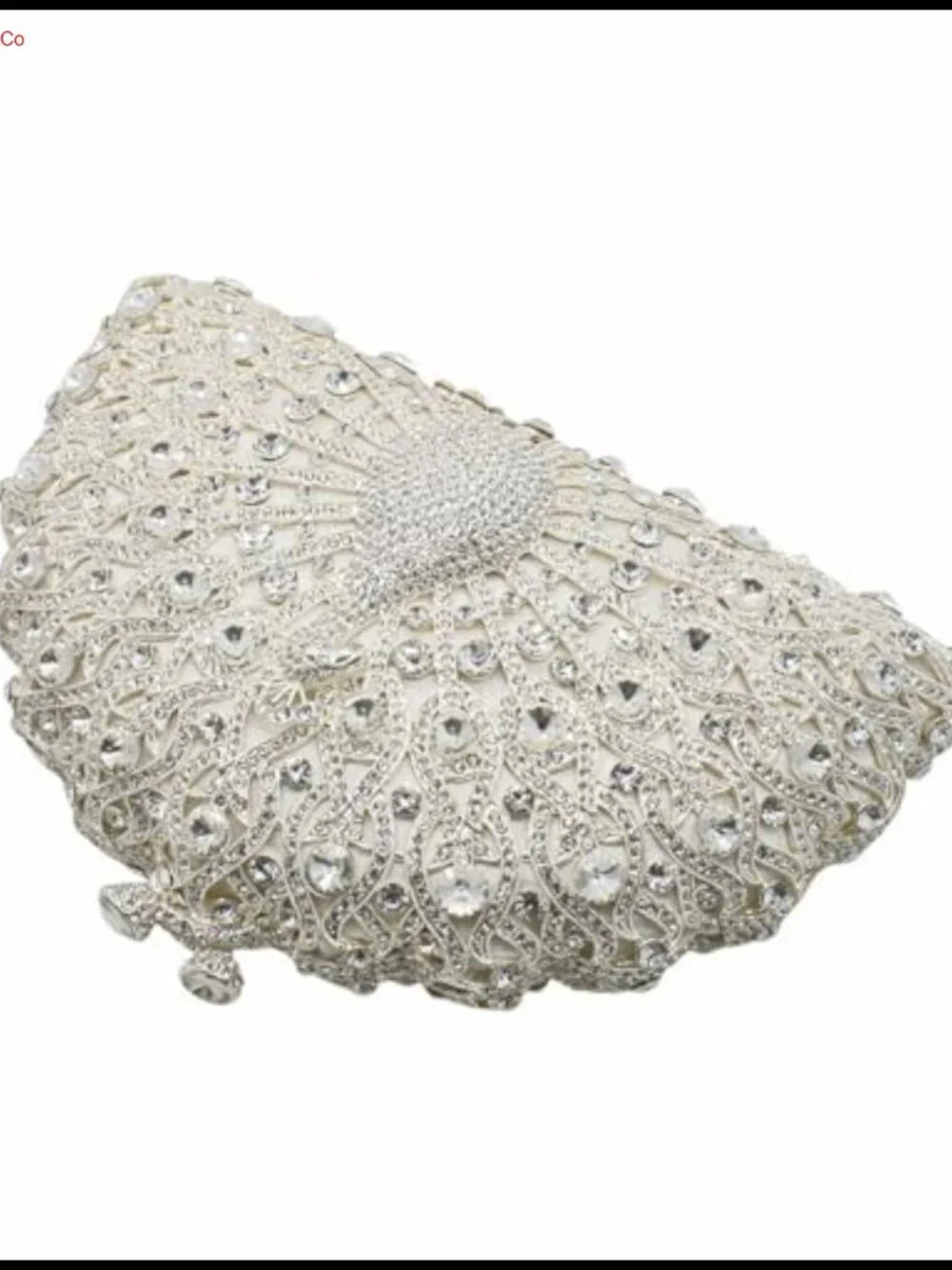Peacock Crystal Clutch Rhinestone Evening Bag with Detachable Chain